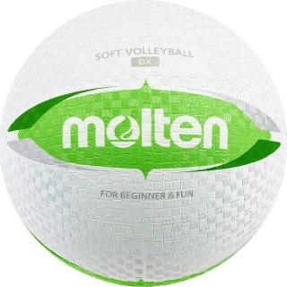 Piłka siatkowa Molten gumowa biało-zielona S2V1550-WG 5 Molten