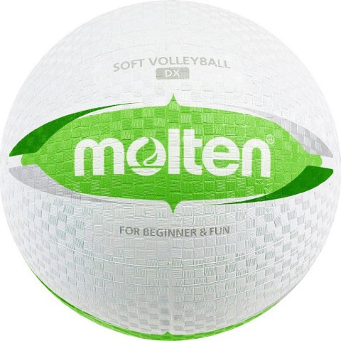Piłka siatkowa Molten gumowa biało-zielona S2V1550-WG 5 Molten