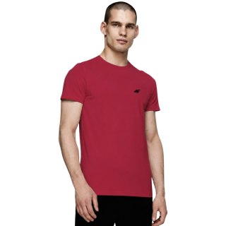 Koszulka męska 4F M4215 ciemna czerwień 4FWSS26TTSHM4215 61S 4XL 4F