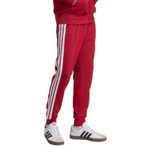 Spodnie męskie adidas Essential 3-Stripes French Terry bordowe KR2702 L Adidas