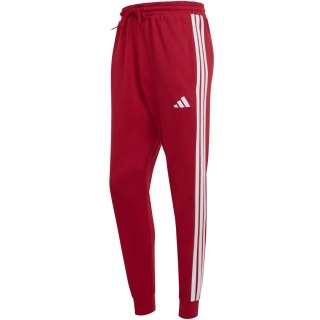 Spodnie męskie adidas Essential 3-Stripes French Terry bordowe KR2702 M Adidas