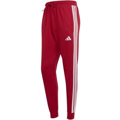 Spodnie męskie adidas Essential 3-Stripes French Terry bordowe KR2702 M Adidas