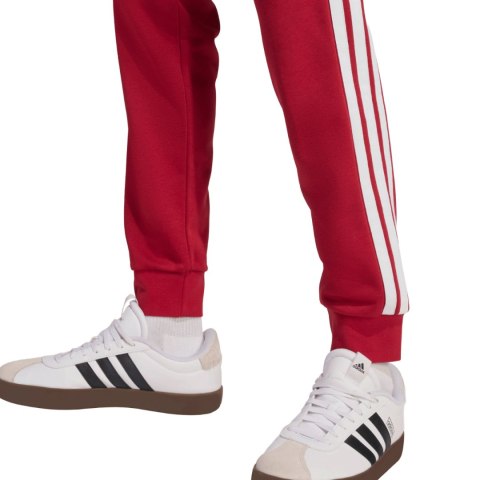 Spodnie męskie adidas Essential 3-Stripes French Terry bordowe KR2702 M Adidas