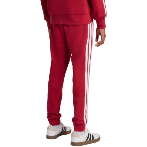 Spodnie męskie adidas Essential 3-Stripes French Terry bordowe KR2702 S Adidas