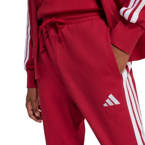 Spodnie męskie adidas Essential 3-Stripes French Terry bordowe KR2702 S Adidas