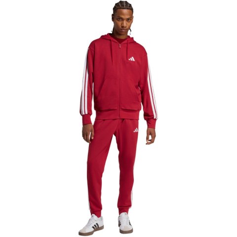 Spodnie męskie adidas Essential 3-Stripes French Terry bordowe KR2702 S Adidas