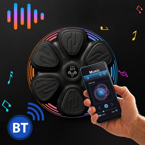 TB12 ELEKTRONICZNA TARCZA BOKSERSKA BLUETOOTH Z MUZYKĄ I RĘKAWICAMI HMS HMS