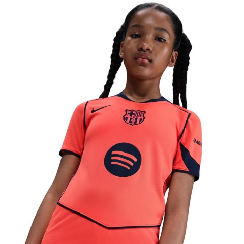 Koszulka dla dzieci Nike FC Barcelona Stadium 2025/26 pomarańczowa HM4122 855 XS Nike