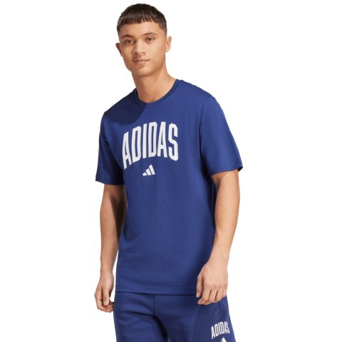 Koszulka męska adidas Collegiate Lineage Graphic ciemnoniebieska JM6417 2XL Adidas