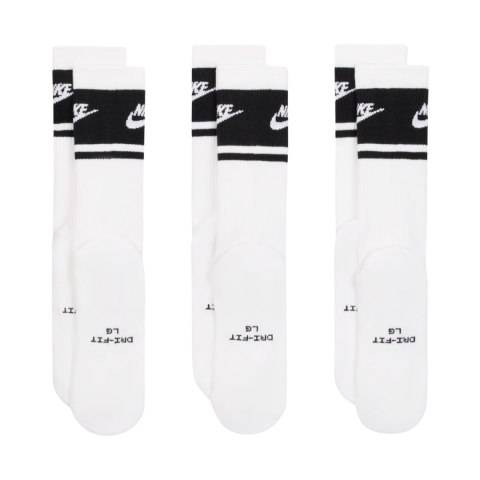 Skarpety Nike Everyday Elevated Crew 3 pary biało-czarne IM7949 901 43-46 Nike