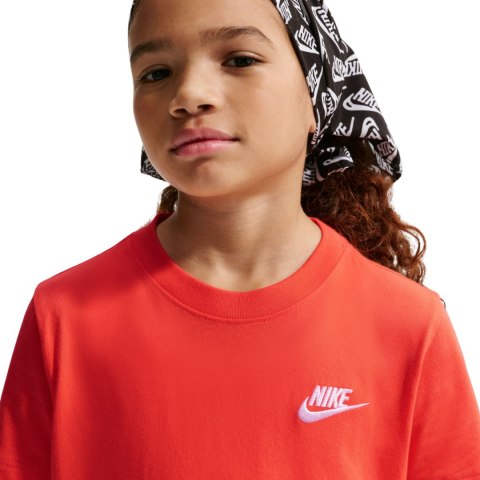 Koszulka dla dzieci Nike Sportswear pomarańczowa FZ5177 842 XL Nike