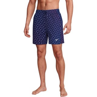 Spodenki kąpielowe Nike Breaker Swoosh Link Midnig granatowo-różowo-fioletowe NESSG577 440 L Nike