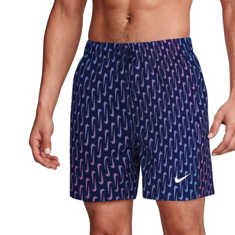 Spodenki kąpielowe Nike Breaker Swoosh Link Midnig granatowo-różowo-fioletowe NESSG577 440 S Nike