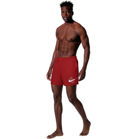 Spodenki kąpielowe Nike Logo Lap 5" Volley czerwone NESSG574 614 M Nike