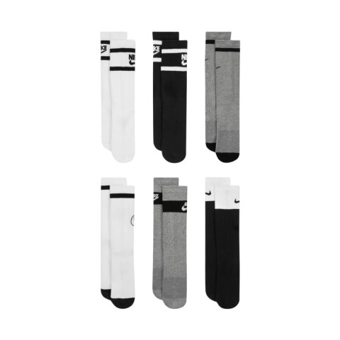 Skarpety Nike Everyday Cush Crew Youth 6PR białe, szare, czarne CK7302 901 38-42 Nike