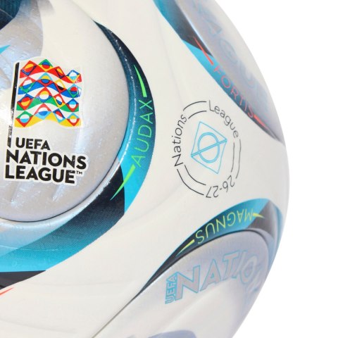 Piłka nożna adidas UEFA Nations League 26/27 Pro biało-niebiesko-pomarańczowa KE7539 5 Adidas teamwear