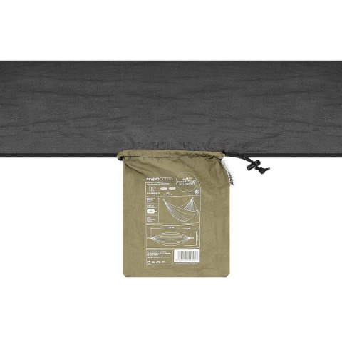 HAMAK TURYSTYCZNY 2 OSOBOWY 270X140CM ZIELONO CZARNY