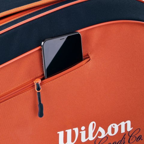 Torba tenisowa Wilson Roland Garros 2026 Team 6PK pomarańczowo-granatowa WR8053301001 Wilson