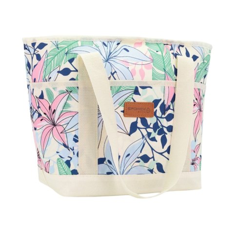 Torba termiczna Spokey Simply kremowa / kwiaty 944755 Spokey