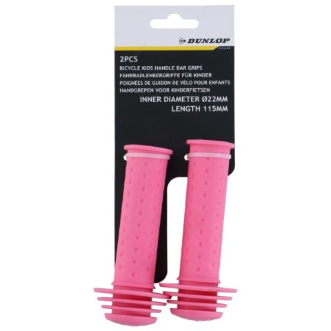 CHWYTY RĄCZKI GRIPY DO KIEROWNICY 115MM RÓŻOWE DUNLOP