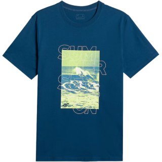 Koszulka męska 4F M2783 morska zieleń 4FWSS26TTSHM2783 46S 2XL 4F