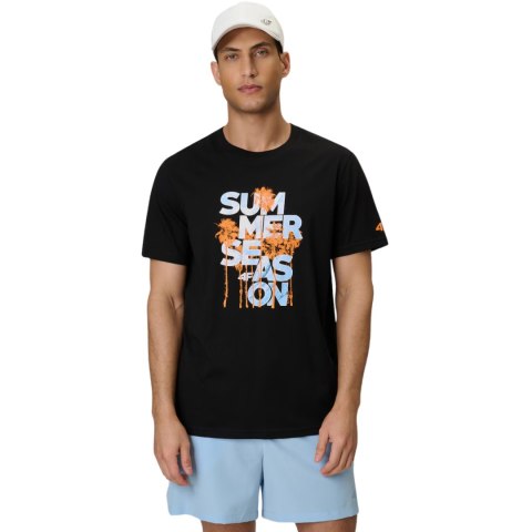 Koszulka męska 4F M2784 głęboka czerń 4FWSS26TTSHM2784 20S XL 4F