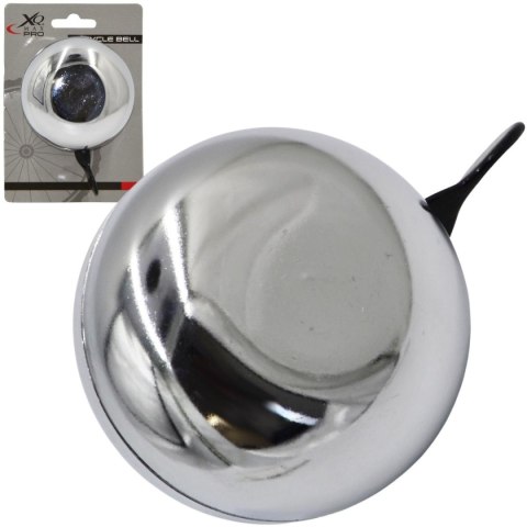DZWONEK ROWEROWY RETRO 80x50MM SILVER XQMAX