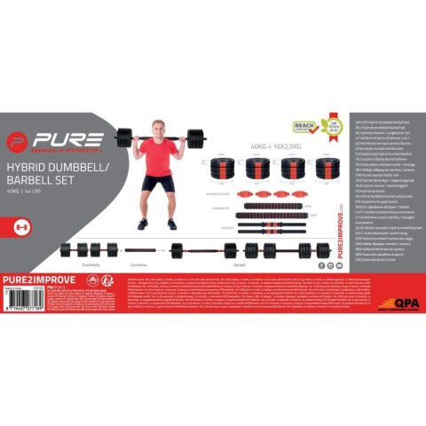 HANTLA SZTANGA SKŁADANA KOMPOZYTOWA 40KG PURE 2 IMPROVE