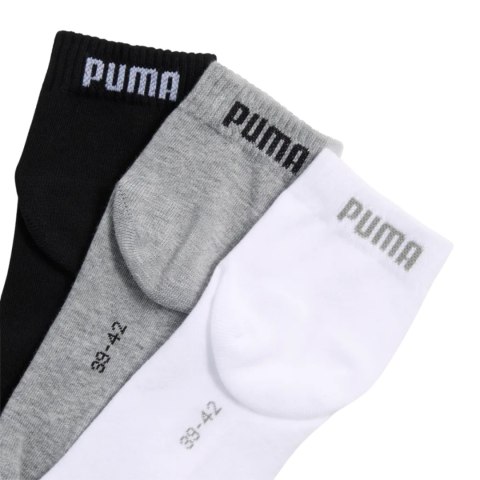 Skarpety Puma Quarter Plain 3pak czarne, białe, szare 938589 17 43-46 Puma