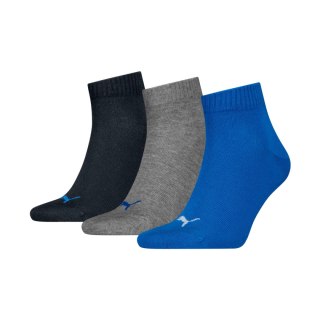 Skarpety Puma Quarter Plain 3pak granatowe, szare, niebieskie 938589 08 35-38 Puma