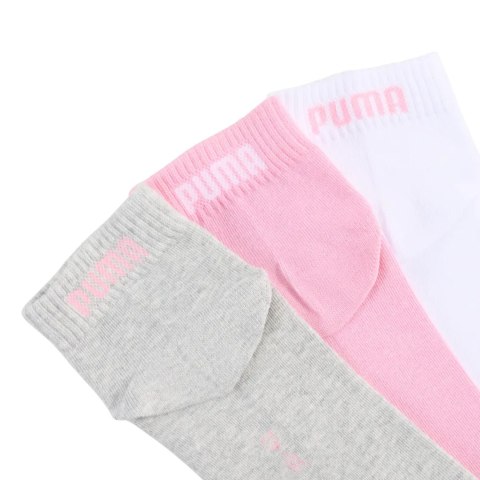Skarpety Puma Quarter Plain 3pak różowe, białe, szare 938589 11 35-38 Puma