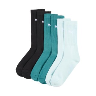 Skarpety Puma Crew 3 pary czarne, morska zieleń, błękitne 880355 41 35-38 Puma
