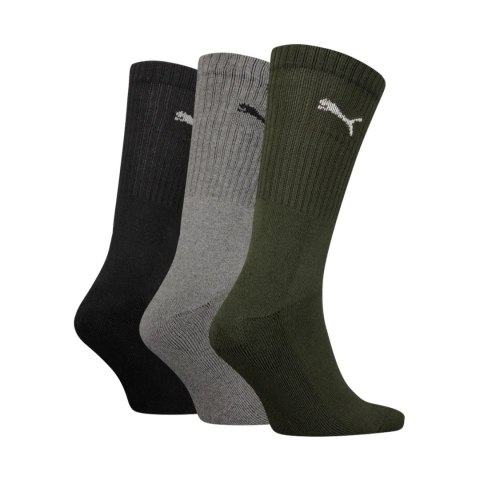 Skarpety Puma Crew 3 pary czarne, szare, zielone 880355 28 43-46 Puma