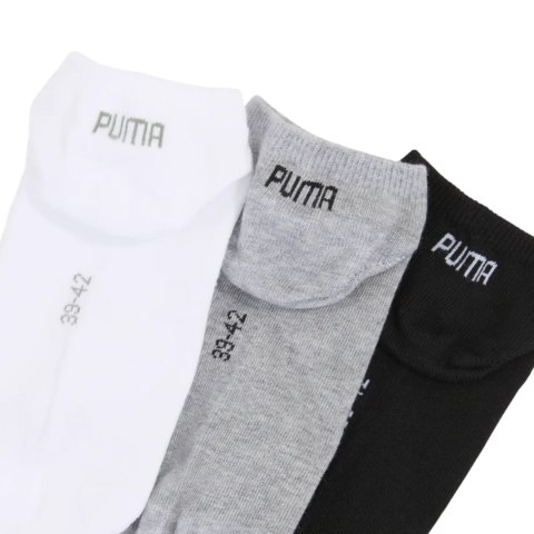 Skarpety Puma Sneaker Plain 3 pak szaro, białe, czarne 938624 17 35-38 Puma