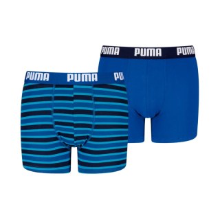 Bokserki dla dzieci Puma Everyday Striped 2 pak niebiesko-czarne 938970 04 164cm Puma