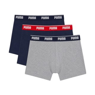 Bokserki męskie Puma 3 pak granatowe, szare 947130 05 L Puma