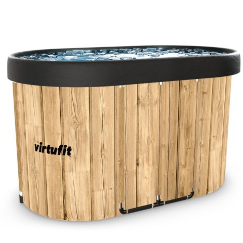VIRTUFIT WANNA LODOWA OWALNA 500 LITRÓW IMITACJA DREWNA Z AKCESORIAMI VirtuFit