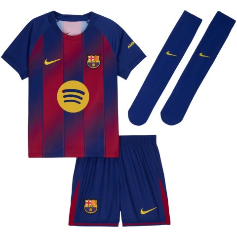 Komplet dla małych dzieci Nike FC Barcelona 2025/26 Stadium Home granatowo-bordowy HJ5619 456 M Nike
