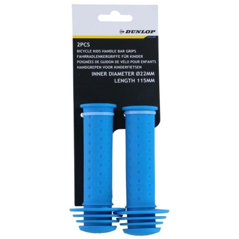 CHWYTY RĄCZKI GRIPY DO KIEROWNICY 115MM NIEBIESKIE DUNLOP