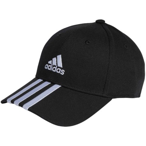 Czapka z daszkiem adidas Baseball 3-Stripes Cotton Twill Baseball czarna IB3242 Dorośli S/M Adidas