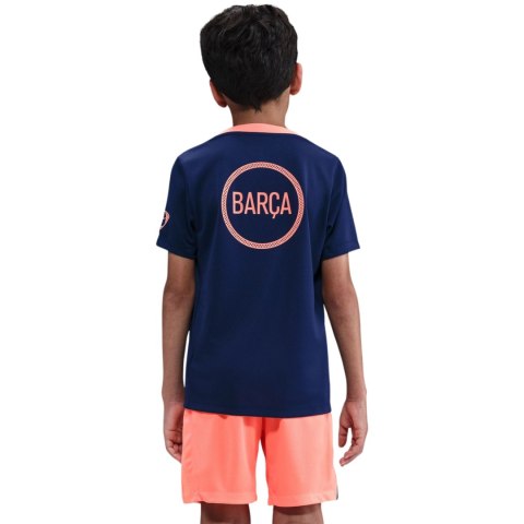 Koszulka dla dzieci Nike FC Barcelona Academy Pro granatowo-pomrańczowa HM4185 411 S Nike