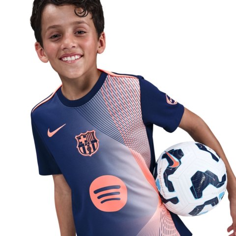 Koszulka dla dzieci Nike FC Barcelona Academy Pro granatowo-pomrańczowa HM4185 411 S Nike