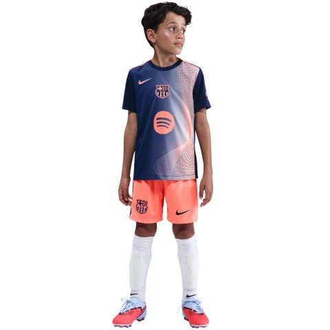 Koszulka dla dzieci Nike FC Barcelona Academy Pro granatowo-pomrańczowa HM4185 411 S Nike