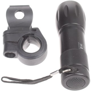 LAMPKA ROWEROWA PRZEDNIA 2W1 9 LED DUNLOP