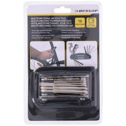 ZESTAW NARZĘDZI ROWEROWYCH 15 FUNKCJI W ETUI DUNLOP