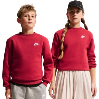 Bluza dla dzieci Nike Sportswear Club Fleece czerwona FD3006 608 L Nike