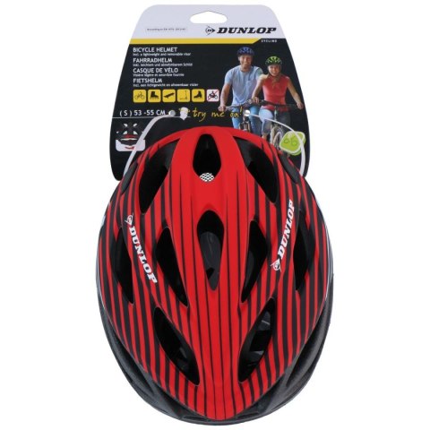 KASK ROWEROWY REGULOWANY CZERWONY DUNLOP R.M