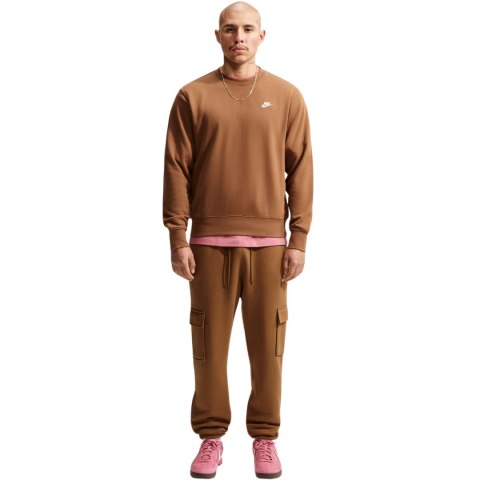 Bluza męska Nike Club FT jasny brąz FN3888 270 S Nike
