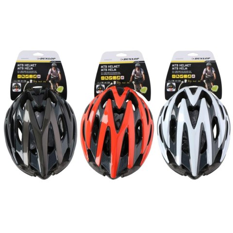 KASK ROWEROWY REGULOWANY DUNLOP MTB R. M (55-58CM) BIAŁY PERŁOWY