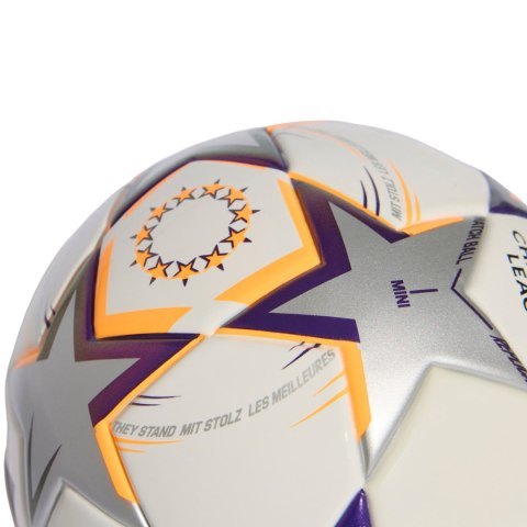 Piłka nożna adidas UCL Womens Mini 26/27 League Stage biało-pomarańczowo-fioletowa KE5143 1 Adidas